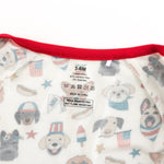 Dreamlet Dreamlet Freedom Dogs Convertible Zip Footies 12 To 18M - Everetts Place Boutique - 