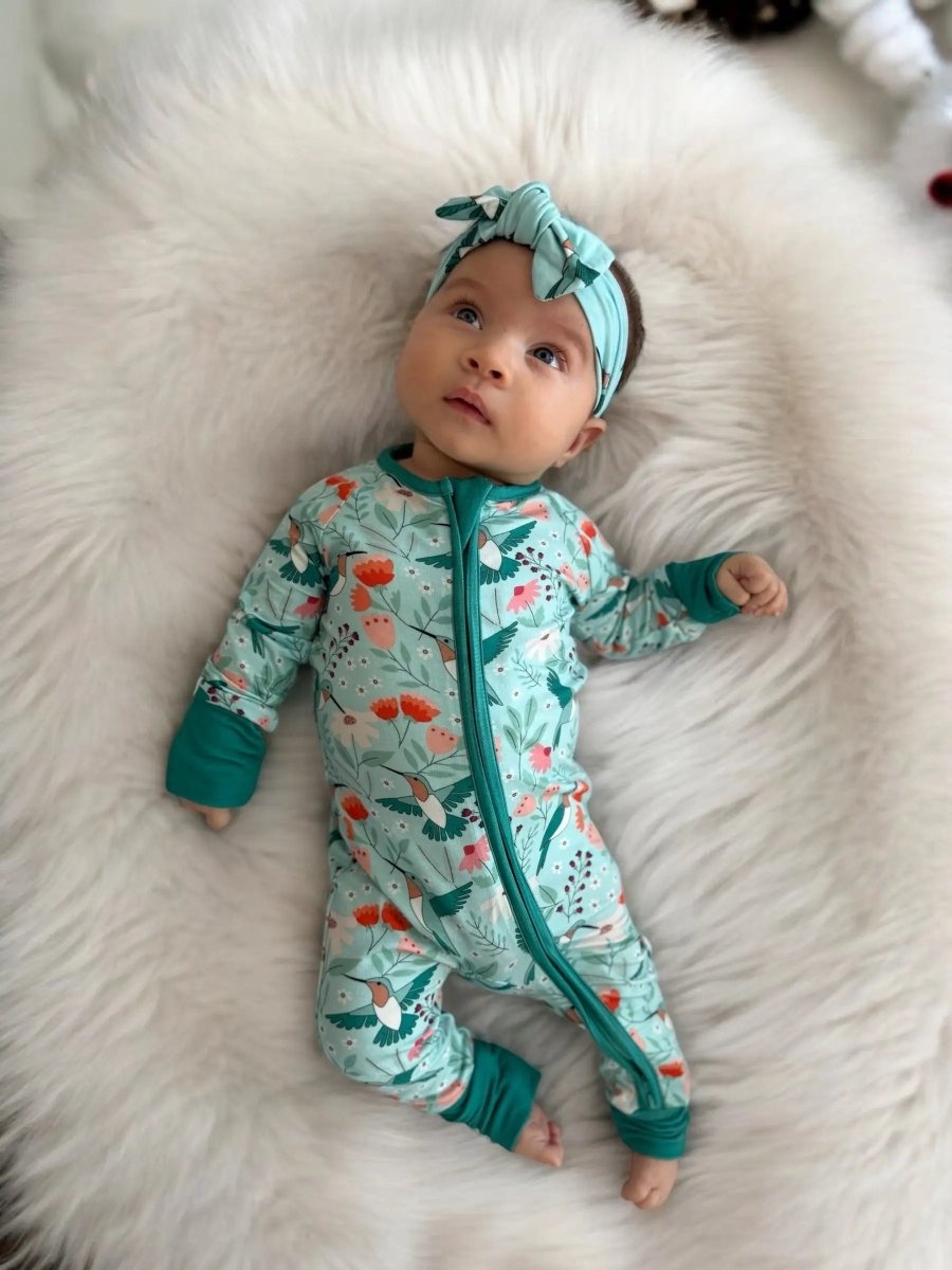 Dreamlet Dreamlet Hummingbird Bloom Convertible Zip Footies Baby - Everetts Place Boutique - 