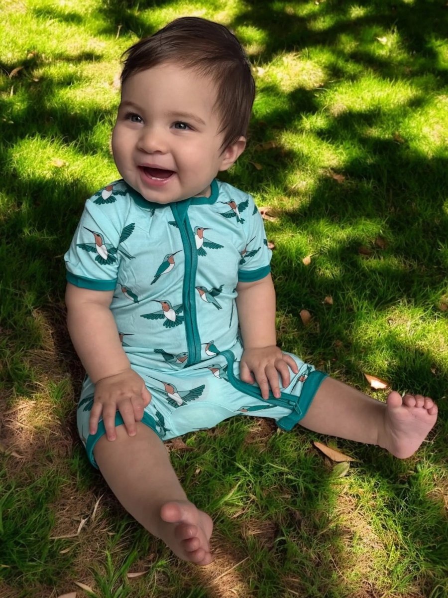 Dreamlet Dreamlet Hummingbird Bloom Romper Soft Bamboo Fabric - Everetts Place Boutique - 