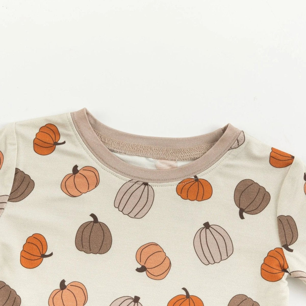 Dreamlet Dreamlet Preorder Pumpkins Beige Long Sleeve Pajama Set - Everetts Place Boutique - 