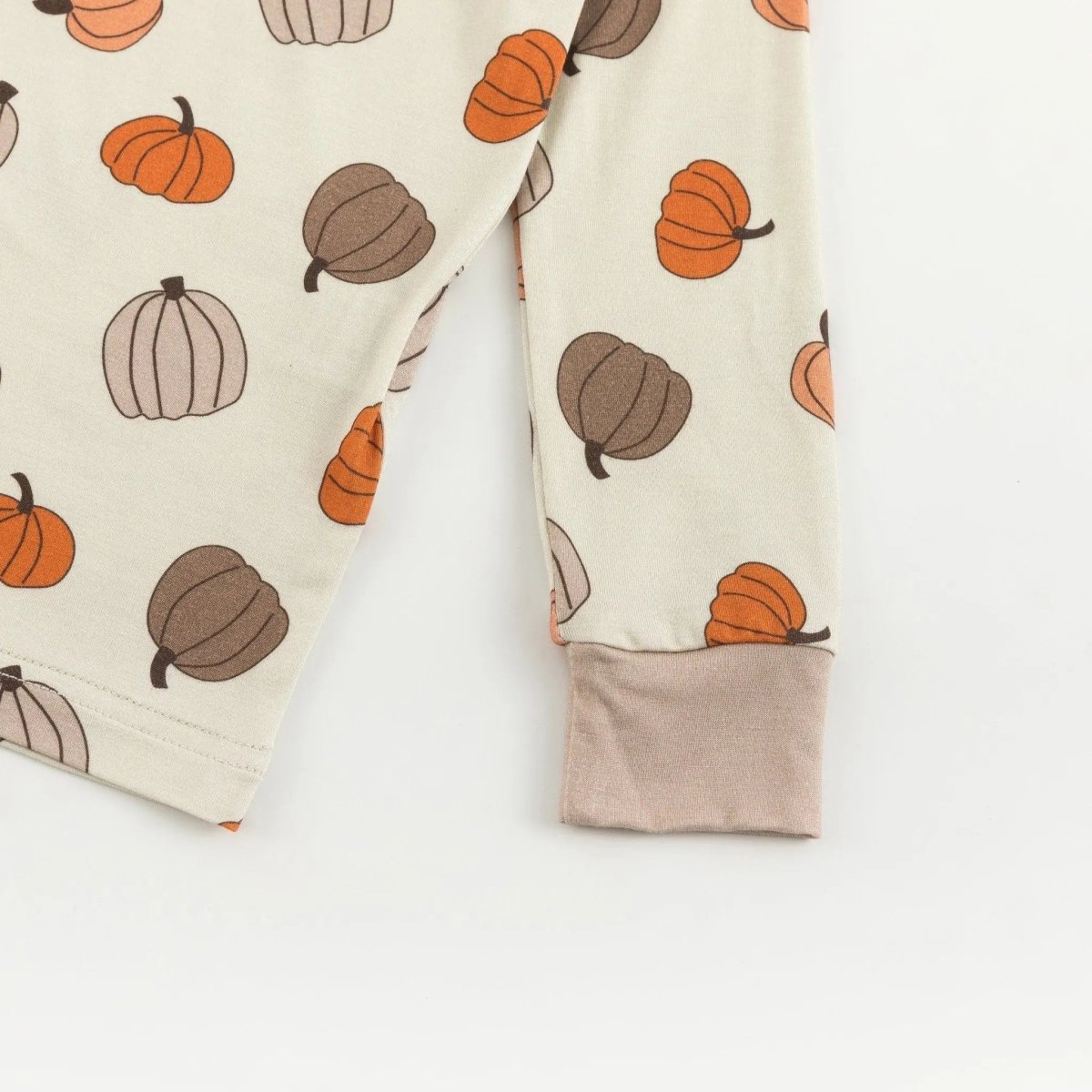 Dreamlet Dreamlet Preorder Pumpkins Beige Long Sleeve Pajama Set - Everetts Place Boutique - 