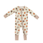 Dreamlet Dreamlet Pumpkins Beige Convertible Zip Footies Preorder - Everetts Place Boutique - 