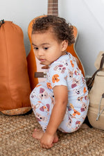 Bestaroo Dreamy Doggos Bamboo Pajama Set for Kids Short Sleeve Cozy Comfort - 