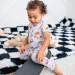 Bestaroo Dreamy Doggos Bamboo Pajama Set for Kids Short Sleeve Cozy Comfort - 