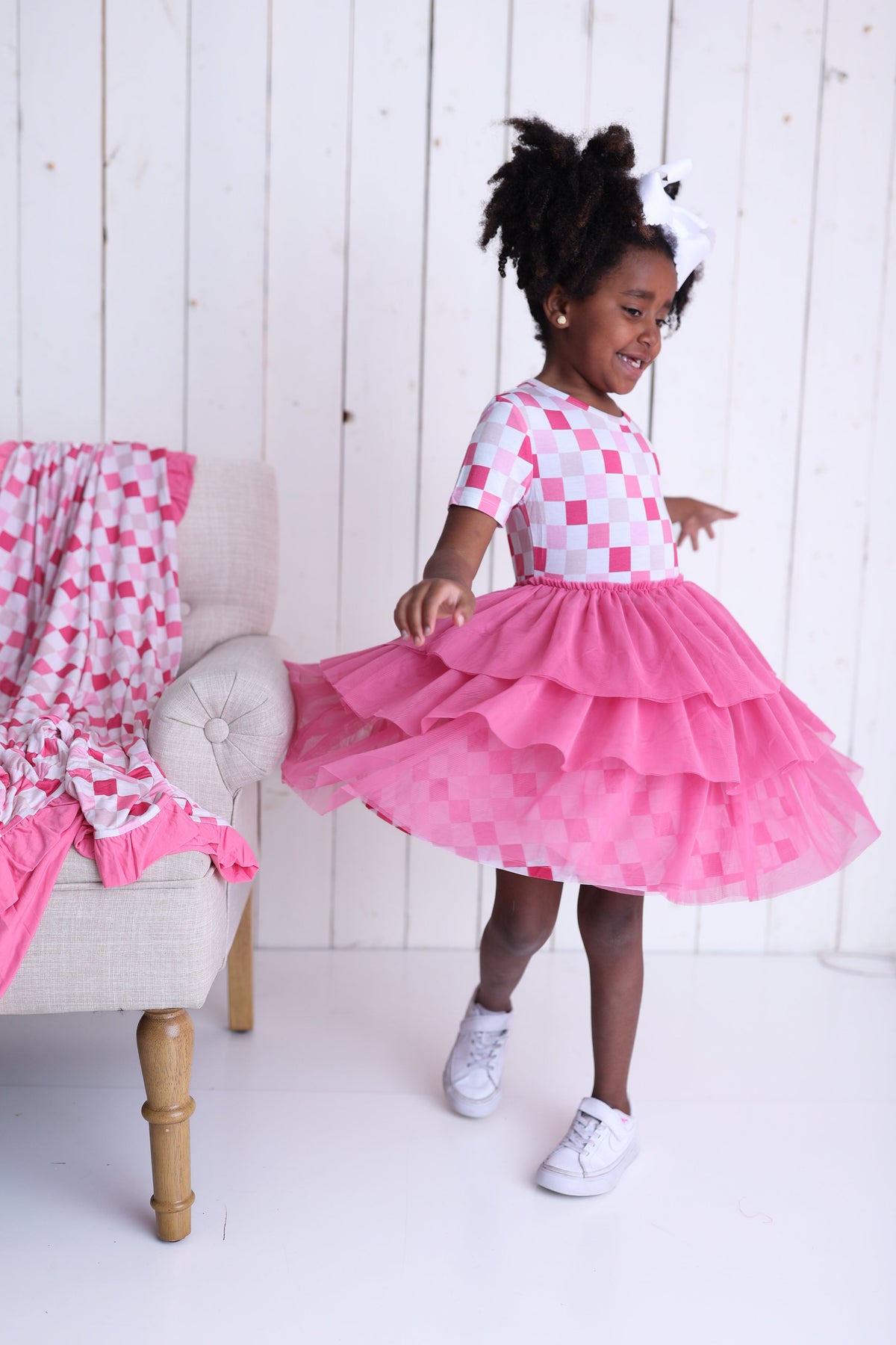 DREAM BIG LITTLE CO DREAMY PINK CHECKERS DREAM TUTU DRESSEveretts Place