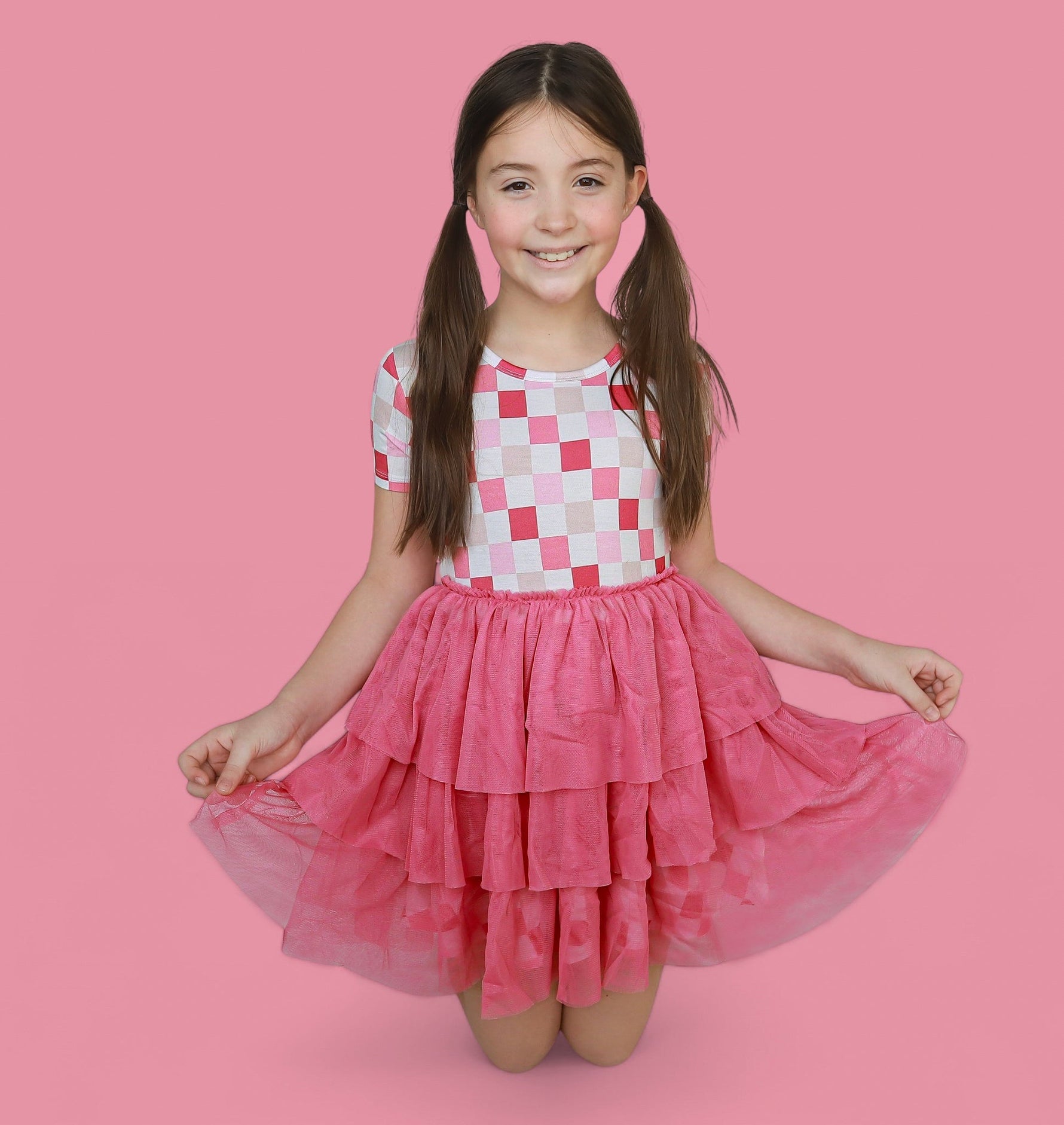 DREAM BIG LITTLE CO DREAMY PINK CHECKERS DREAM TUTU DRESSEveretts Place