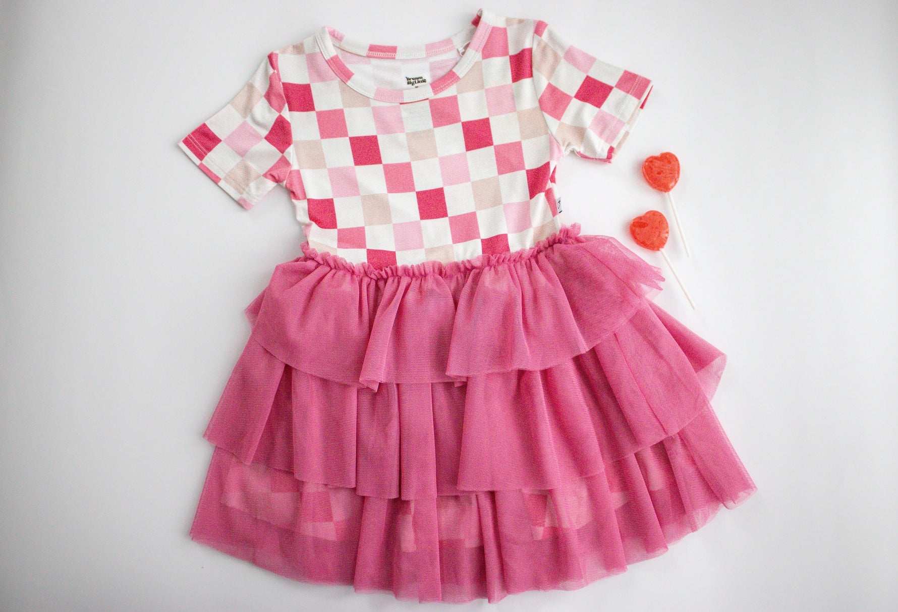 DREAM BIG LITTLE CO DREAMY PINK CHECKERS DREAM TUTU DRESSEveretts Place