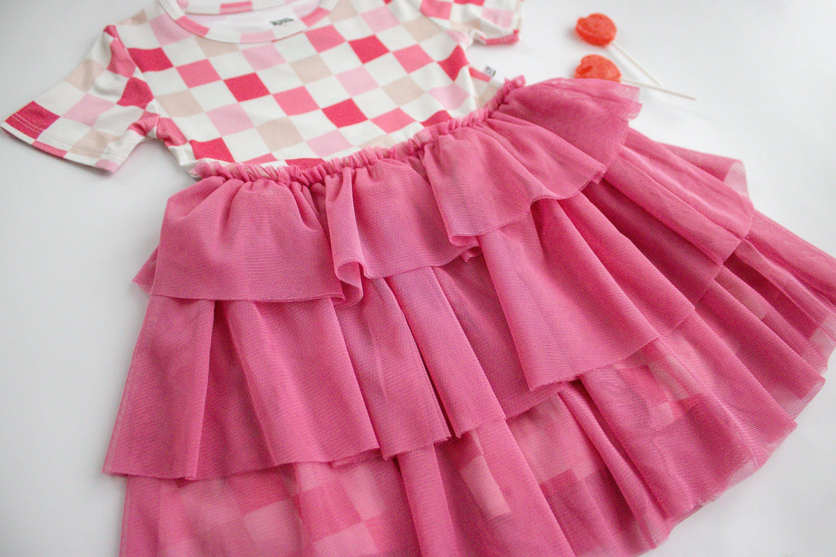 DREAM BIG LITTLE CO DREAMY PINK CHECKERS DREAM TUTU DRESSEveretts Place