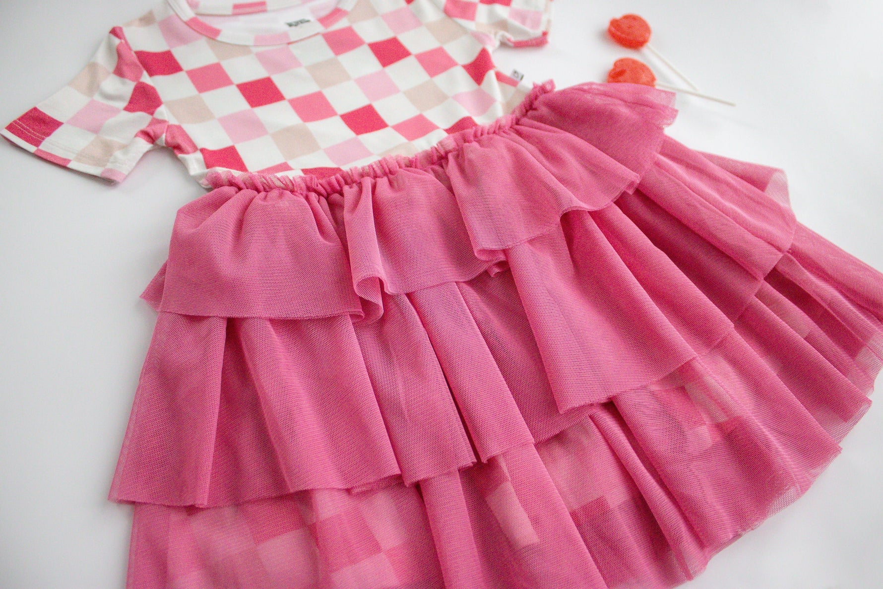 DREAM BIG LITTLE CO DREAMY PINK CHECKERS DREAM TUTU DRESSEveretts Place