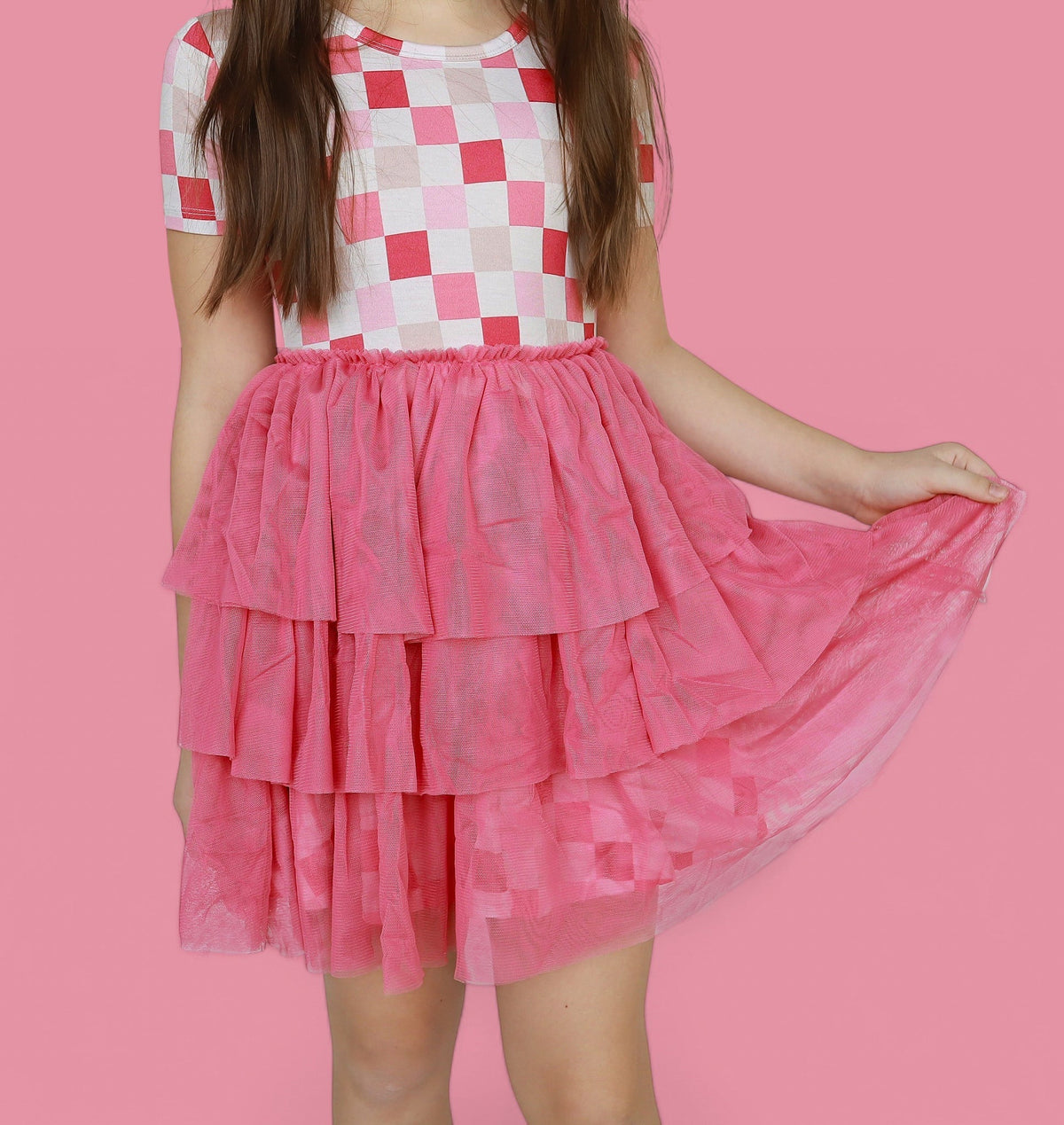 DREAM BIG LITTLE CO DREAMY PINK CHECKERS DREAM TUTU DRESSEveretts Place