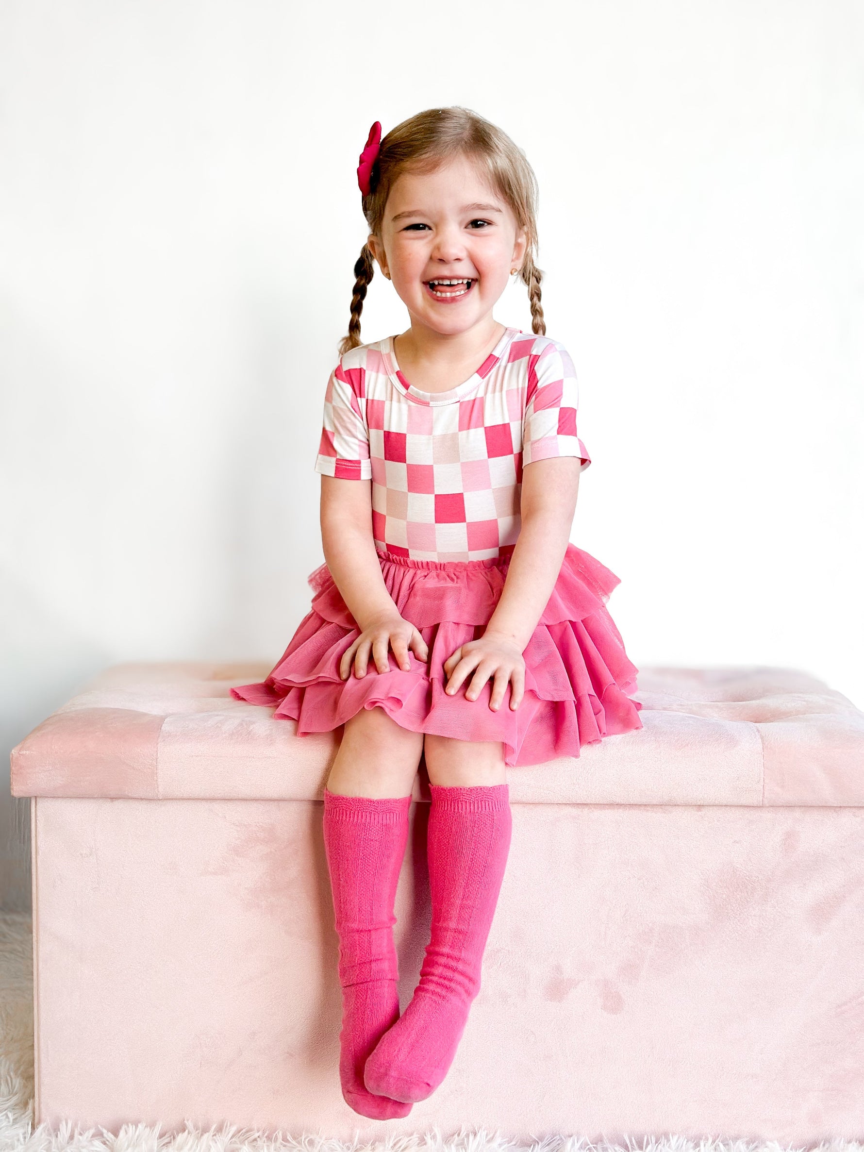 DREAM BIG LITTLE CO DREAMY PINK CHECKERS DREAM TUTU DRESSEveretts Place