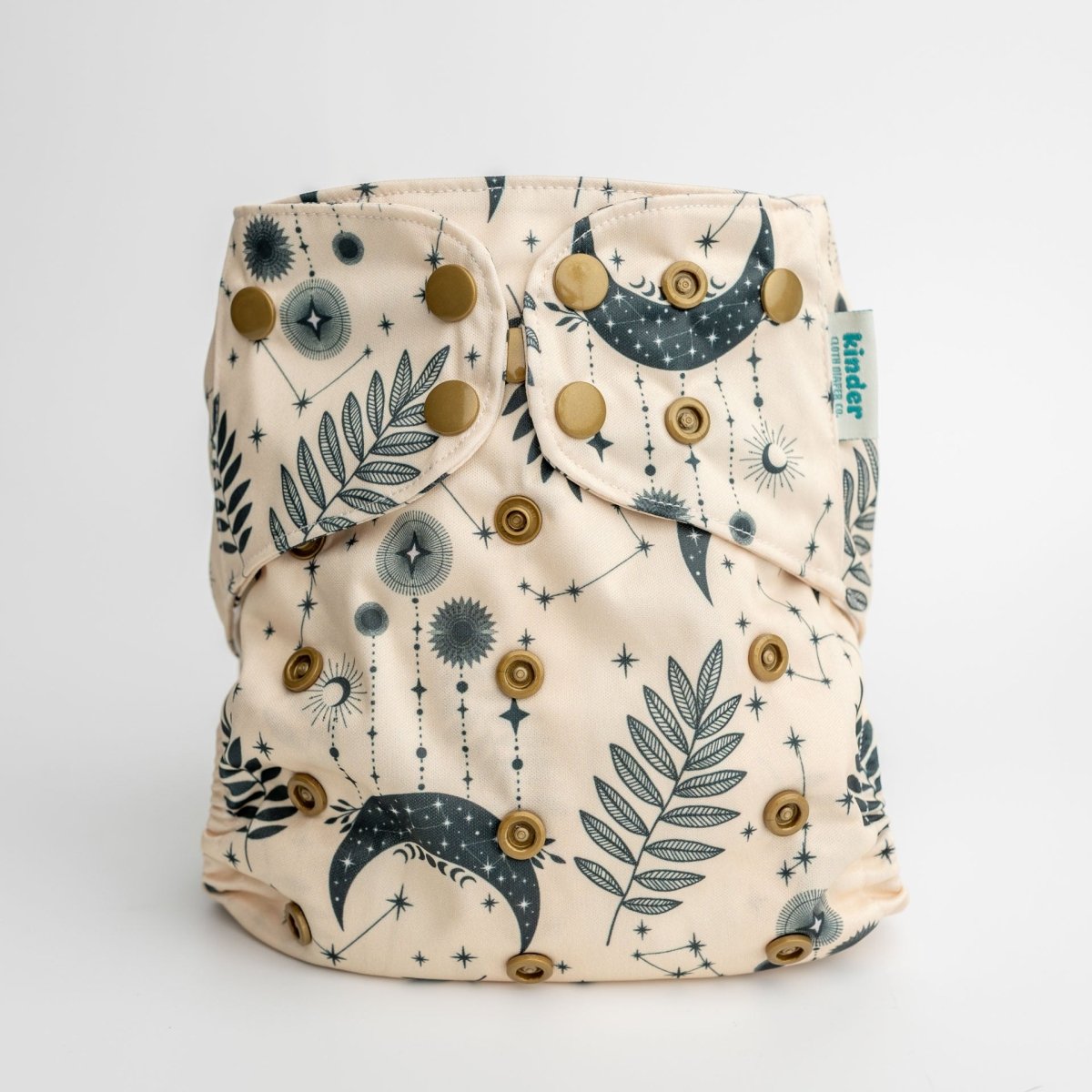 Kinder Cloth Diaper Co. Space and Sky: Essentials Pocket Cloth Diaper with Athletic Wicking Jersey, Grows with your Baby