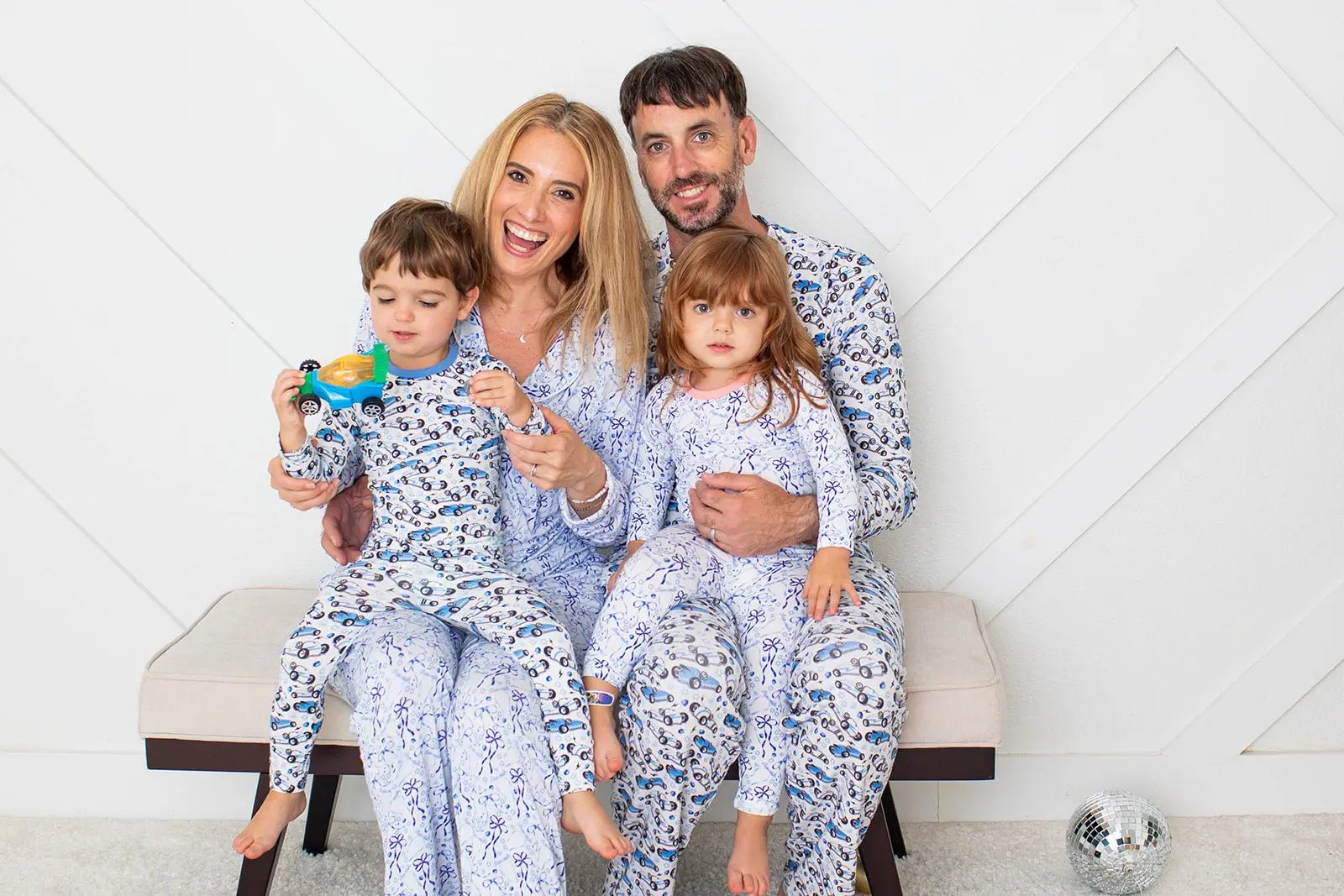 Bestaroo Dreidel Bows Bamboo Pajama Set for Women with Pockets and Button Top - 