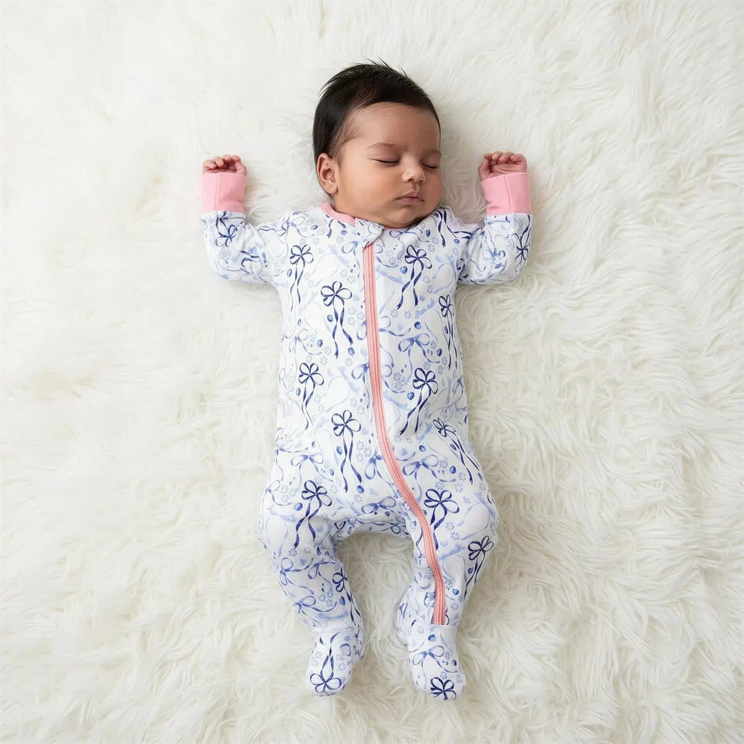 Dreidel Bows Footie - Sleeve, Baby & Toddler Clothing, Textile, Child, Overall | Everetts Place