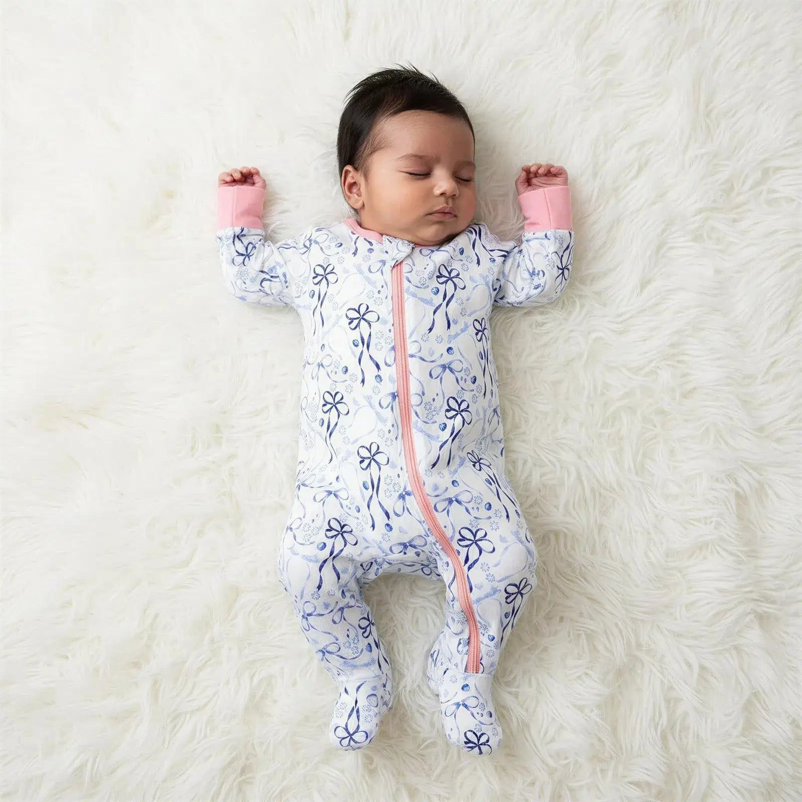 Dreidel Bows Footie - Sleeve, Baby & Toddler Clothing, Textile, Child, Overall | Everetts Place