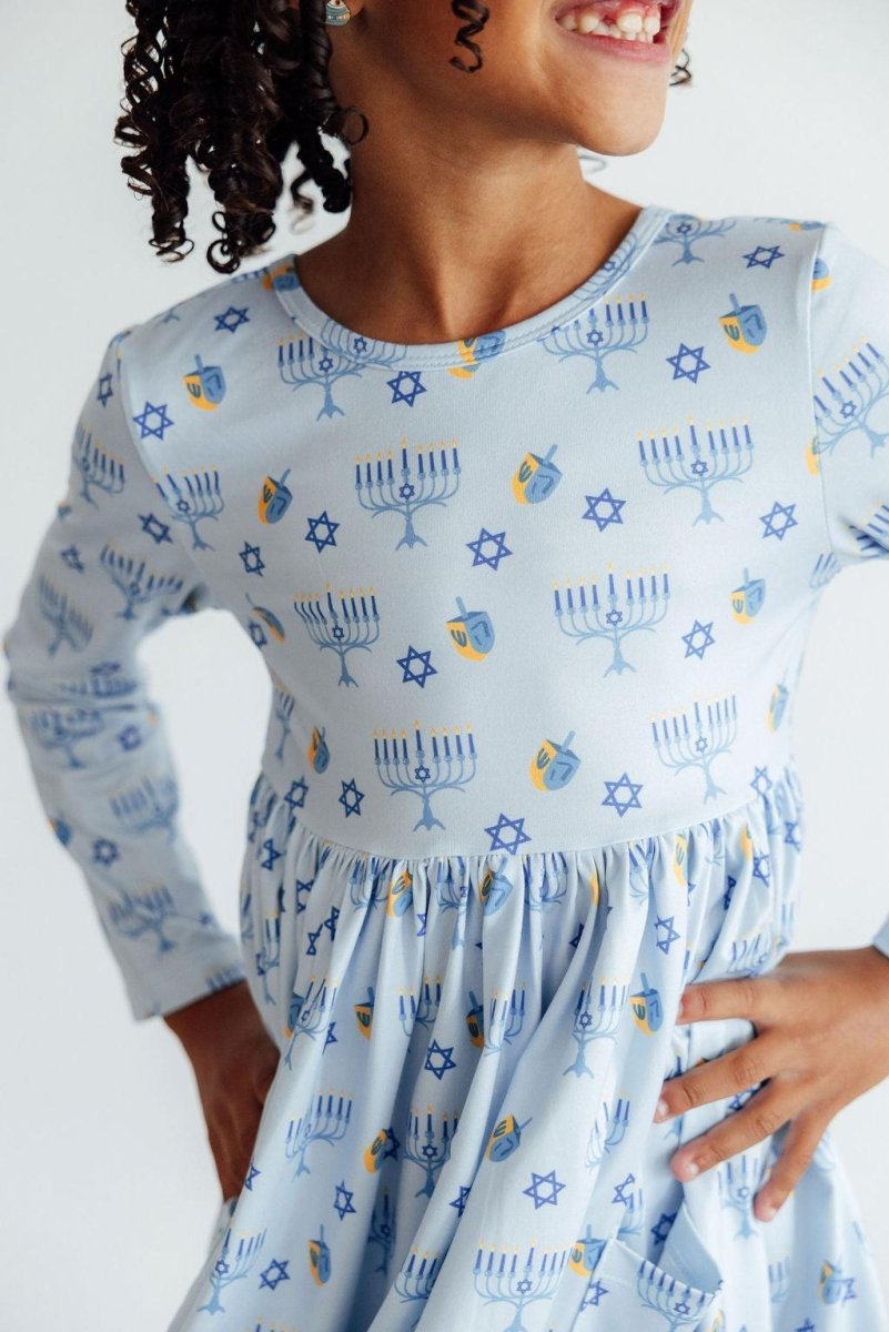 Mila & Rose ® Dreidel Darling L/S Pocket Twirl Dress - 