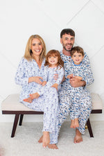 Bestaroo Dreidel Dash Men's Pajama Set Cotton Bamboo Blend Henley Top With Wooden Buttons - 