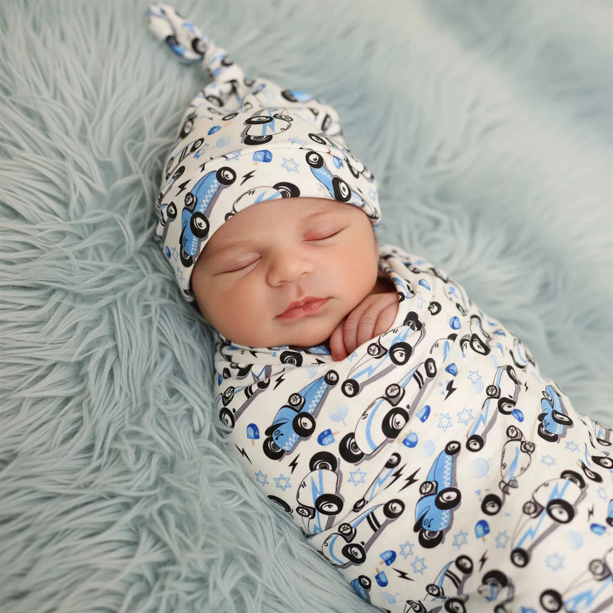 Oversized Bamboo Swaddle Blanket - Dreidel Dash by Bestaroo