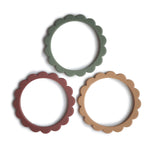 Mushie Flower Teether Bracelet for Babies - Non-Toxic Food Grade Silicone Soothing Grip - Baby & Toddler > Baby Health > Pacifiers & Teethers teether