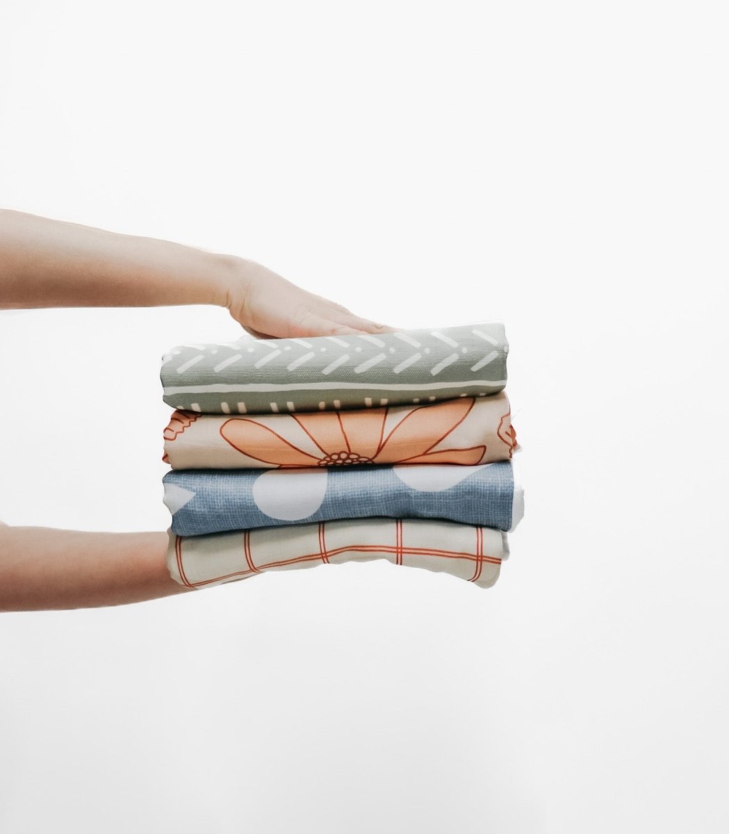 Little Mae & Co Droplet Deluxe Organic Muslin Baby Blanket Swaddle Cover - Everetts Place Boutique - 