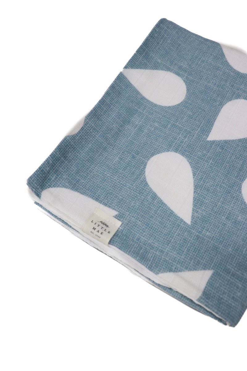 Little Mae & Co Droplet Deluxe Organic Muslin Baby Blanket Swaddle Cover - Everetts Place Boutique - 