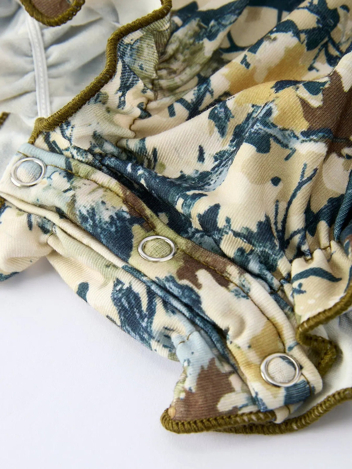 Rylee Faith Designs Duck Smocking Embroidery Baby Girls Camouflage Romper - 