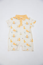 Baby Boys Striped Collar Bamboo Onesie | My First Waddle by Rayn’s Tiny Stitches
