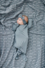 Mebie Baby Dusty Blue Bamboo Head Wrap - 