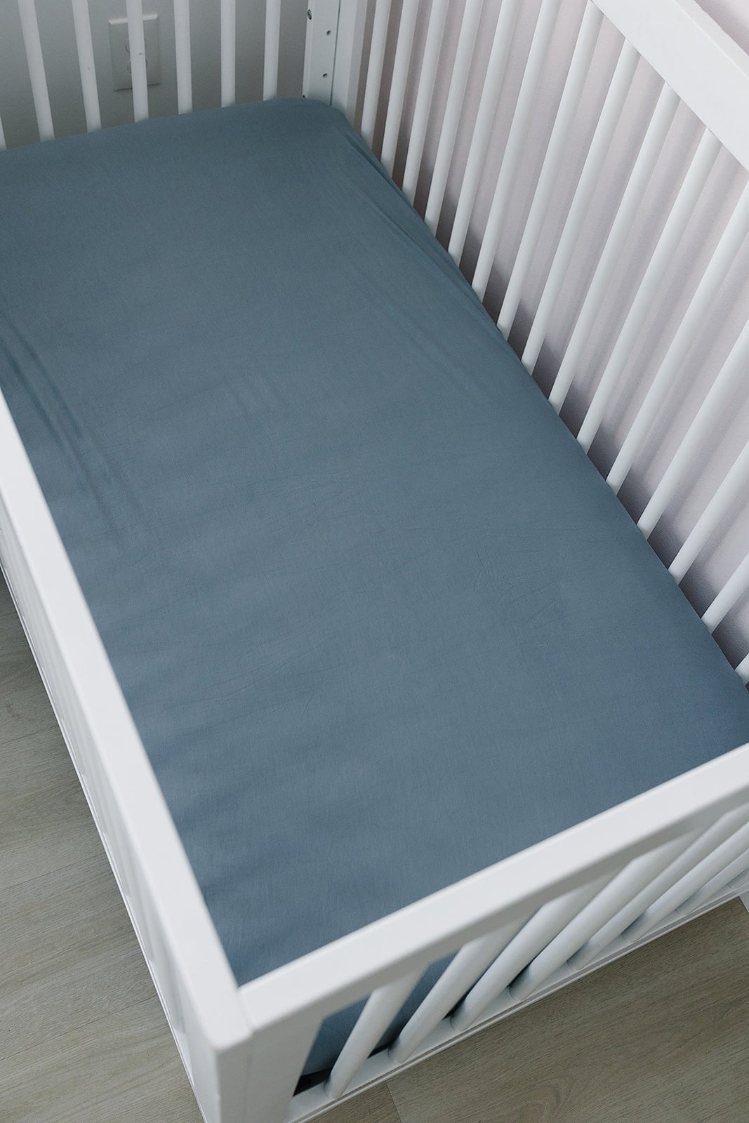 Mebie Baby Dusty Blue Bamboo Stretch Crib Sheet - 