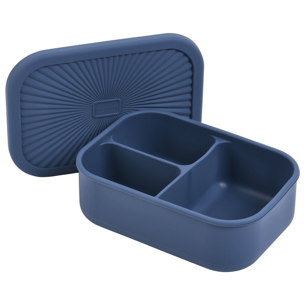 Three Little Tots Dusty Blue Bento Box for Kids or Adults - 
