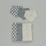 Mebie Baby Dusty Blue Muslin Bib - 