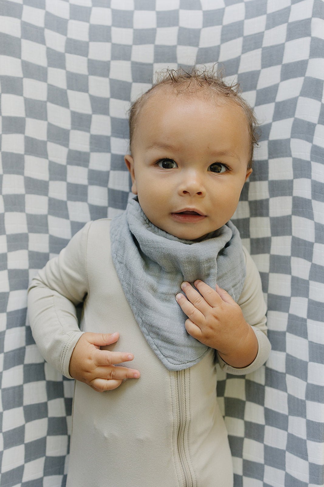 Mebie Baby Dusty Blue Muslin Bib - 
