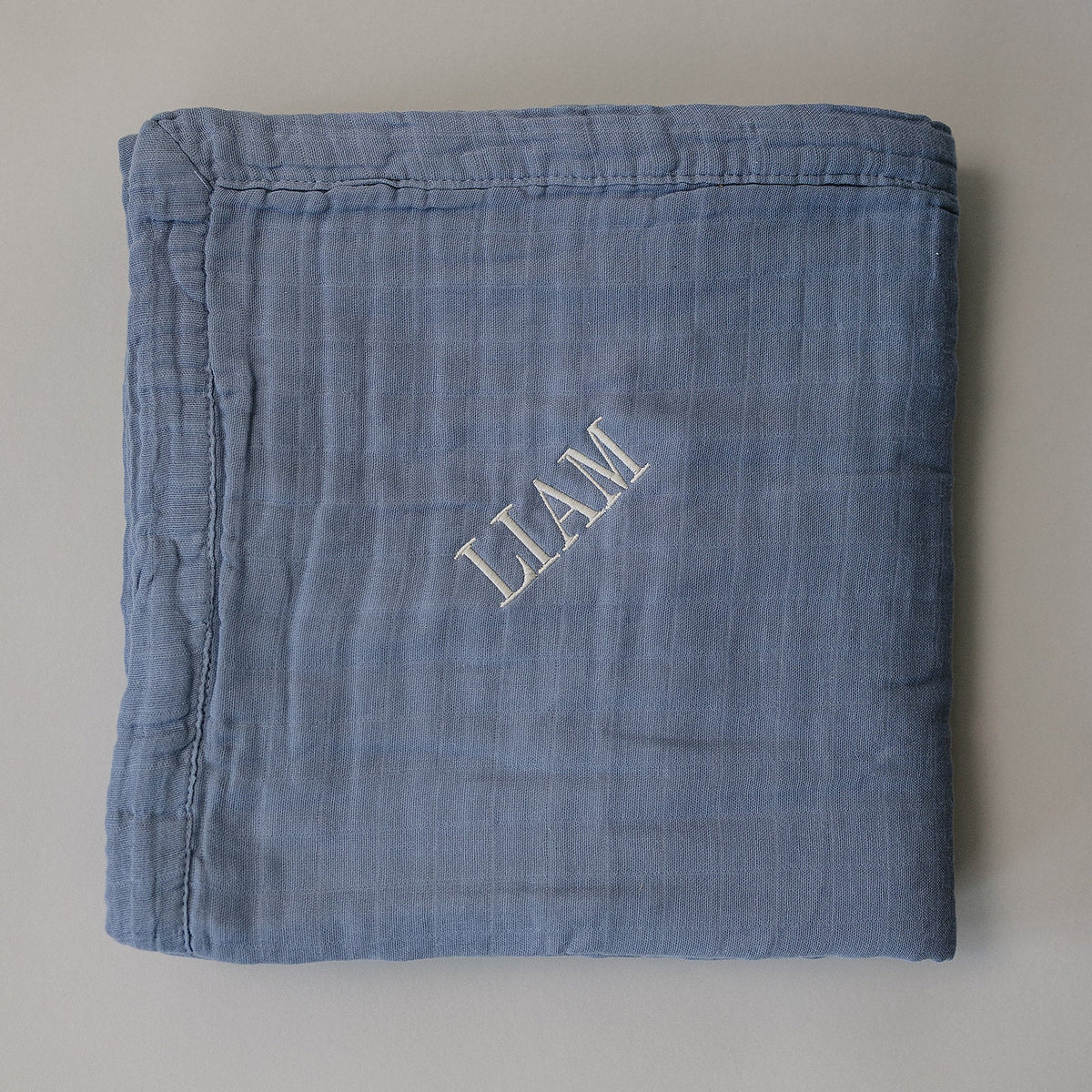 Mebie Baby Dusty Blue Muslin Quilt for Babies and Toddlers by Mebie Baby - 