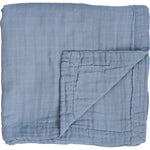 Mebie Baby Dusty Blue Muslin Quilt for Babies and Toddlers by Mebie Baby - 