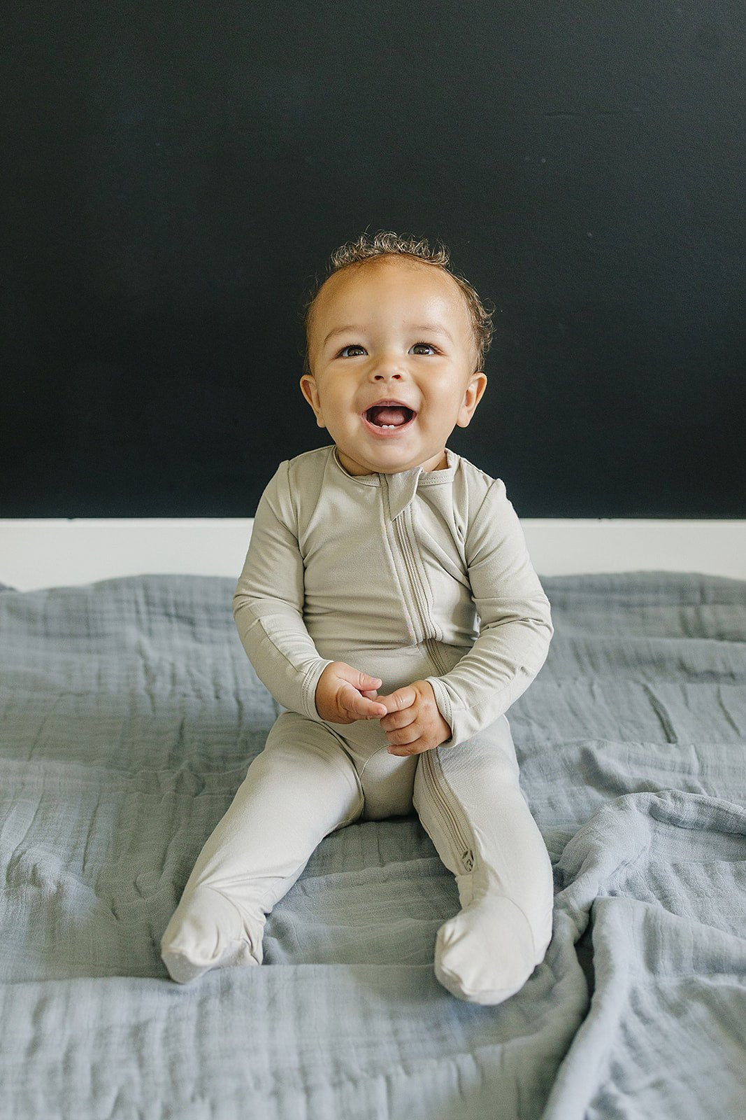 Mebie Baby Dusty Blue Muslin Quilt for Babies and Toddlers by Mebie Baby - 