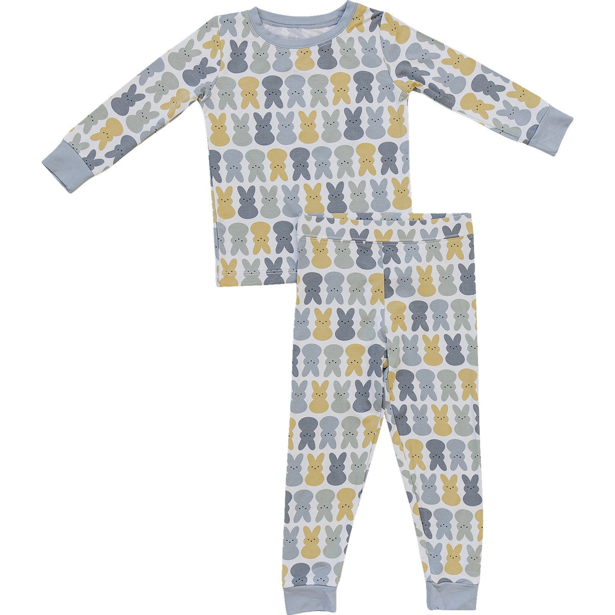 Mebie Baby Dusty Blue Peep Bamboo Cozy Sleep Set For Babies And Kids By Mebie Baby - 