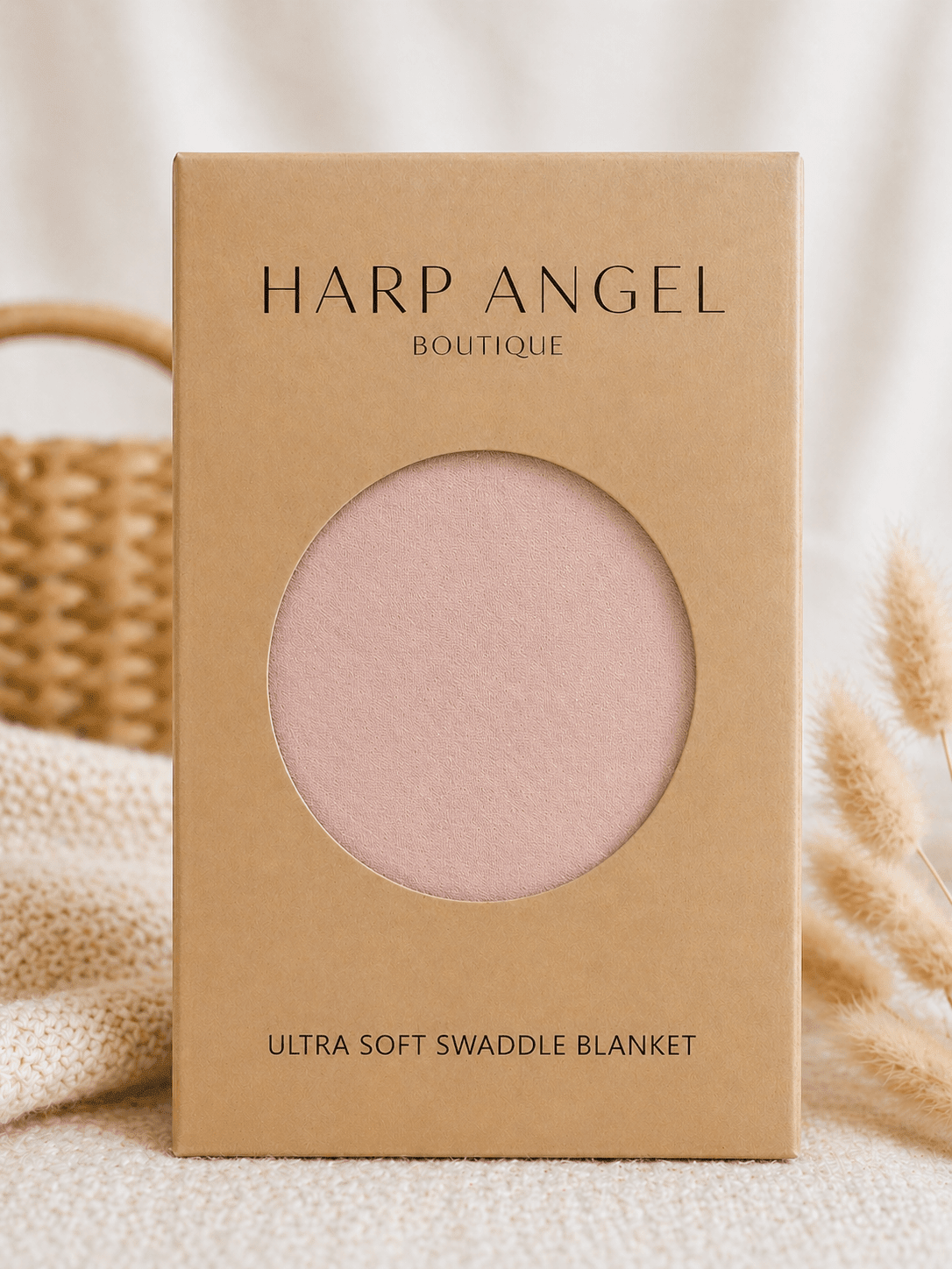 Harp Angel Boutique Dusty Pink Bamboo Stretch Swaddle Blanket | Harp Angel Boutique