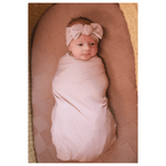 Harp Angel Boutique Dusty Pink Bamboo Stretch Swaddle Blanket | Harp Angel Boutique