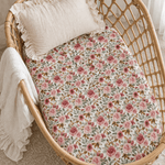 Harp Angel Boutique Dusty Pink Floral Bamboo Changing Pad Cover Everetts Place