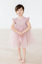 Mila & Rose ® Dusty Pink Shimmer Tutu Dress Flutter Sleeves Princess - 
