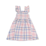 Angel Dear Dusty Plaid - Smocked Sundress with Bloomer - 