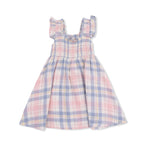 Angel Dear Dusty Plaid - Smocked Sundress with Bloomer - 