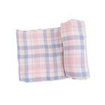 Dusty Plaid - Swaddle Blanket - Textile, Plaid, Pink, Linens, Tartan | Everetts Place