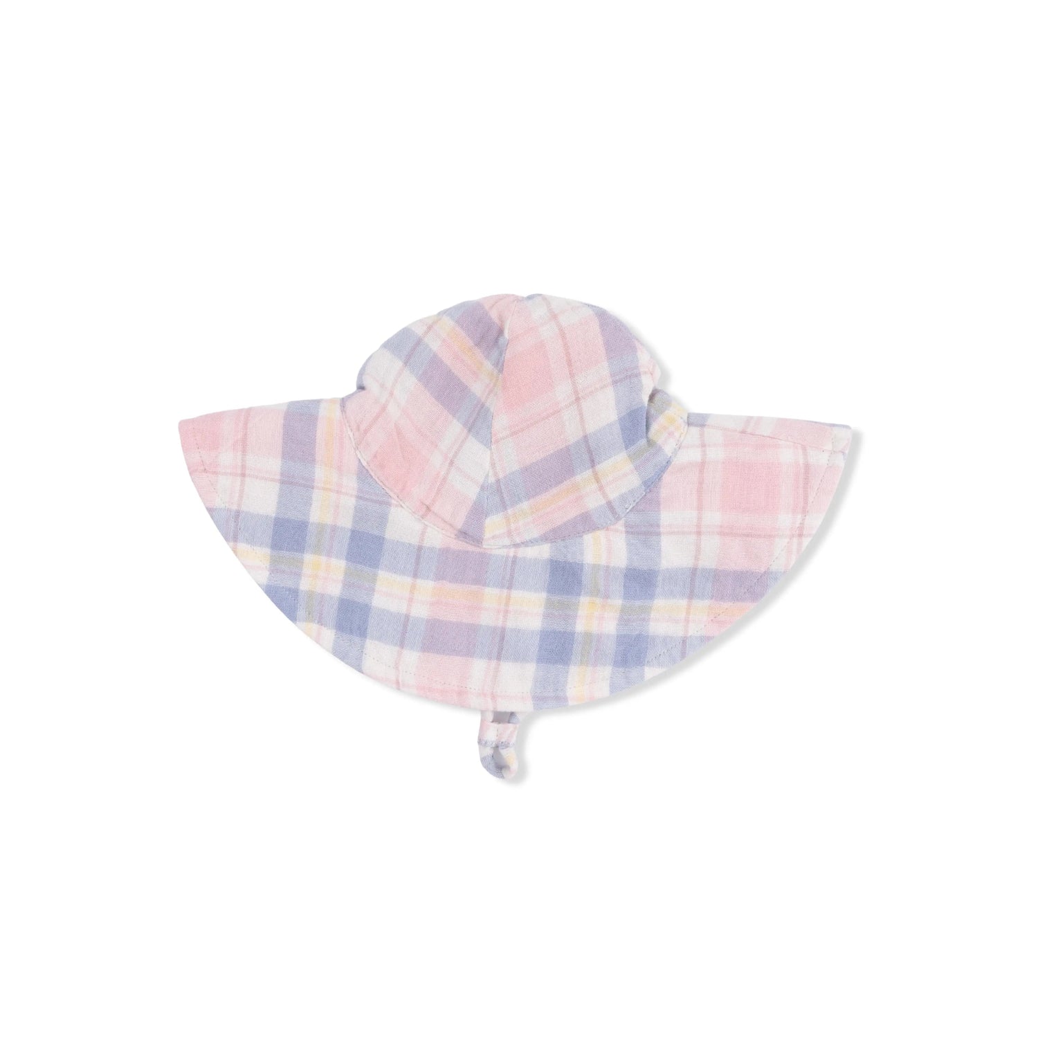 Dusty Plaid - Wide Brim Sun Hat - Headgear, Hat, Pink, Sun hat, Costume Hat | Everetts Place