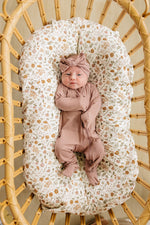 Mebie Baby Dusty Rose Bamboo Footed Zipper - 