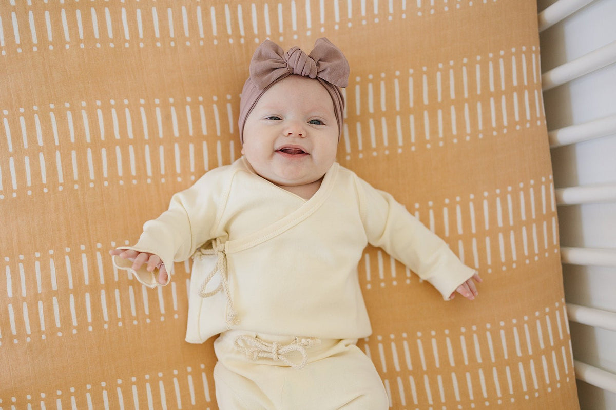 Mebie Baby Dusty Rose Bamboo Head Wrap One Size Fits Newborns And Up Soft Knot - 