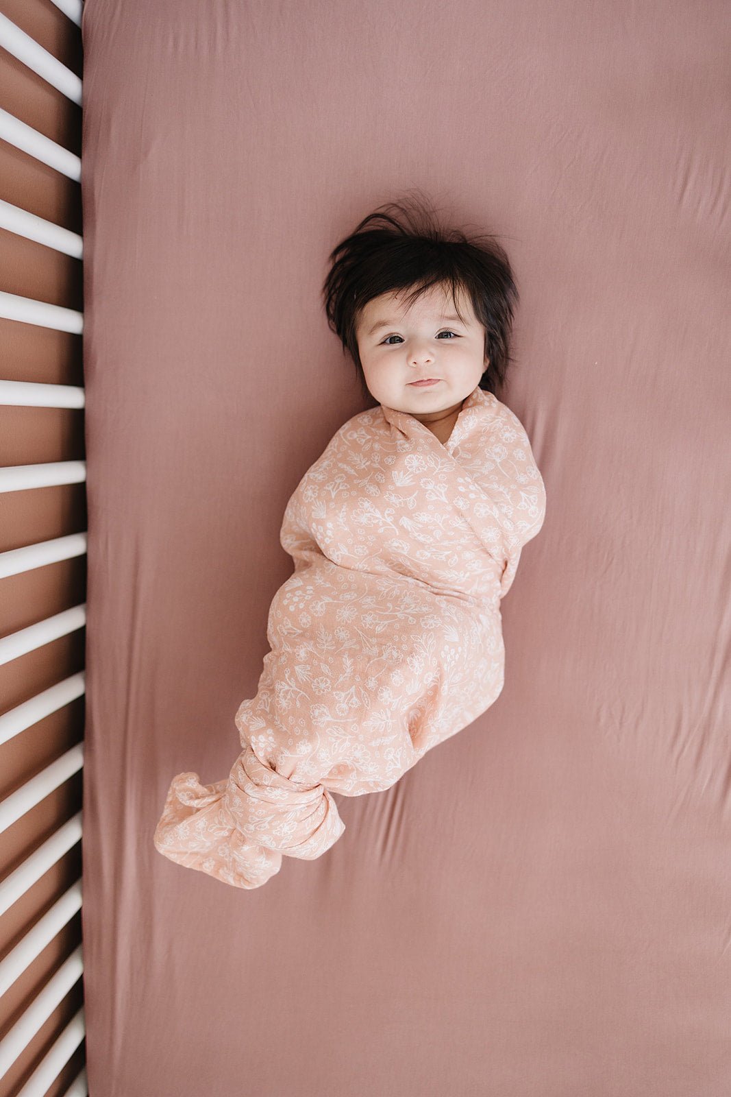 Mebie Baby Dusty Rose Bamboo Stretch Crib Sheet By Mebie Baby - 
