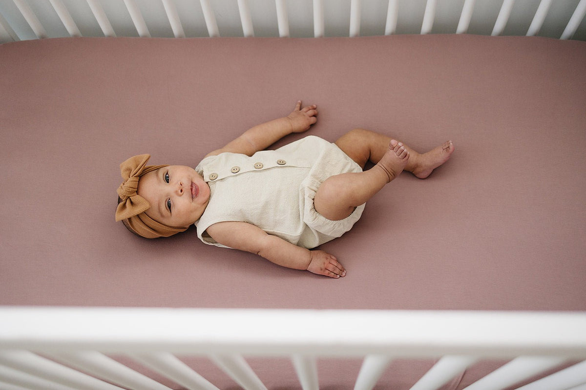 Mebie Baby Dusty Rose Bamboo Stretch Crib Sheet By Mebie Baby - 