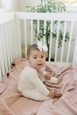 Mebie Baby Dusty Rose Muslin Quilt - 