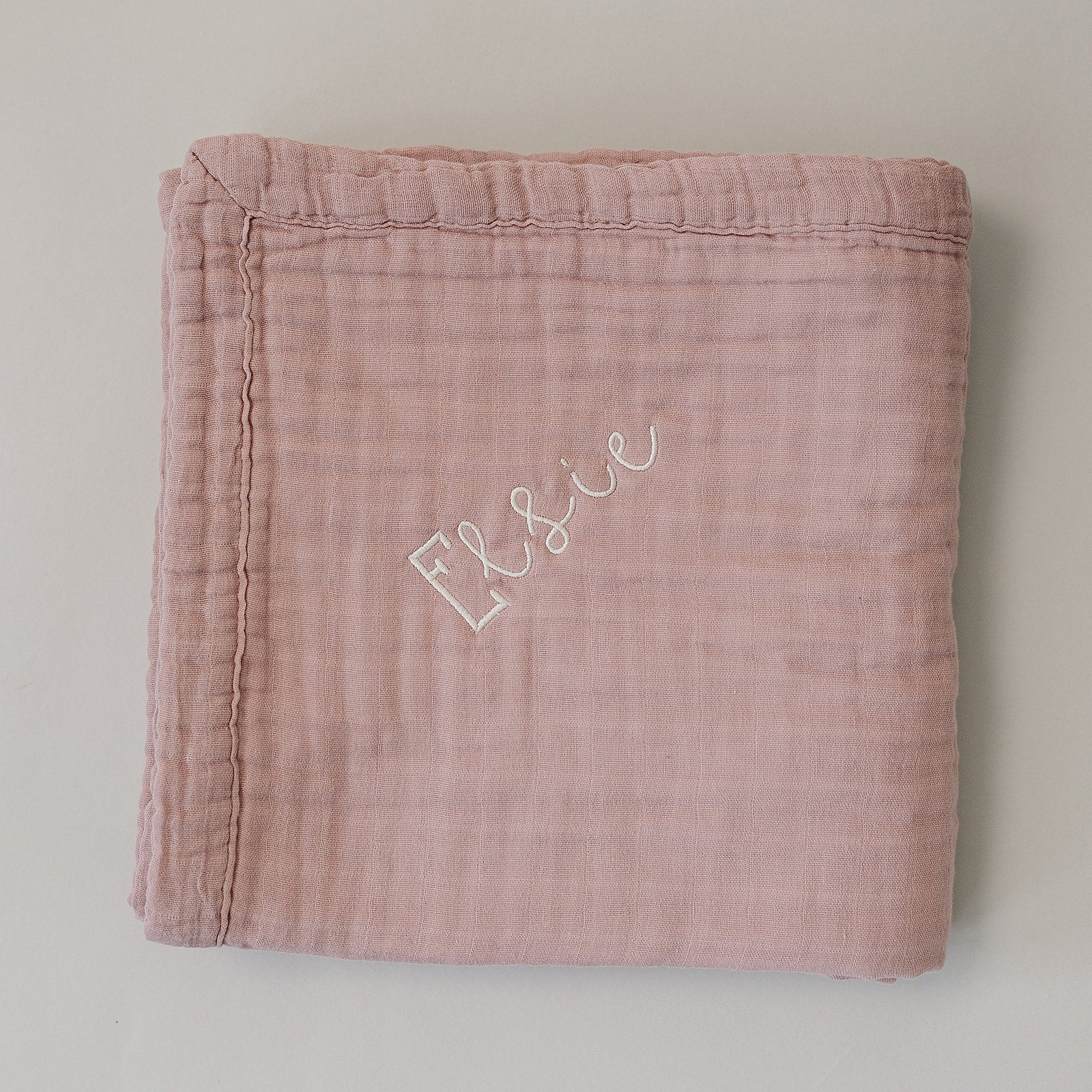 Mebie Baby Dusty Rose Muslin Quilt - 